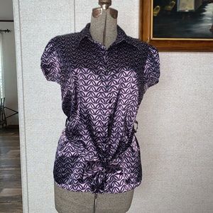 🌸Dressbarn Cap Sleeve Silk Blouse